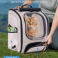 Pecute Cat Backpack Carrier, Large Space Cat Bubble Backpack, Breathable Cat Carrier, Shaded Dog Backpack Carrier, Ergonomic 3D Design for Travel, Hiking, Suitable for Shopping, and Vet, Khaki