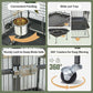 ZENY 68-Inch Birdcage, Playtop Parrot Cage, Wrought Iron Bird Cage with Rolling Stand, Heavy-Duty Pet Bird House for Parrot Cockatiel Cockatoo Parakeet Macaw Finches, Black