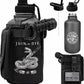Iron Infidel Battle Bottle - Half Gallon Insulated Water Bottle with Paracord Handle, Large 64 oz Stainless Steel Water Jug with Rugged, Removable Sleeve for Keys, Wallet & Phone (Join or Die 2 Liter)