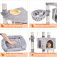 Heybly Cat Tree, Cat Tower for Indoor Cats with Scratching Board, Multi-Level Cat Furniture Condo with Feeding Bowl, Light Gray HCT010W