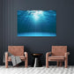 Nature Wall Art Prints - Ocean Forest Mountain Lake Canvas Landscapes - Small to Extra Large Living Room Bedroom Kitchen Bathroom Décor (Sun Rays Under Water, 28L" x 41W")
