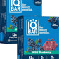 IQBAR Brain and Body Plant Protein Bars - Wild Blueberry - 24-Count Low Carb - Gluten Free, High Fiber, Vegan Snacks - Low Sugar Meal Replacement