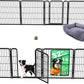 FXW Homeplus Unleashed Indoor Dog Playpen - Stress-Free and Safe Play, Heavy Duty 32 Inch 16 Wire Panels Dog Pen for Small and Medium Dogs, Black│Patented