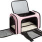 Cat Carrier Dog Carrier Pet Carrier Cat Bags for Small Medium Cats Dogs Puppies of 15 Lbs,of Airline Approved Small Dog Bag Soft Sided,Collapsible Travel Puppy Carrier (Large, Pink)