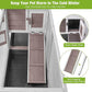 GUTINNEEN Rabbit Hutch with Chew-Resistant Ramp Indoor Bunny Cage Outdoor Guinea Pig Cage with Wheels and Leakproof Tray