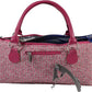 Wine Clutch Bag (Thermal Insulated) Trendy Women’s Carry Tote | Holds Red & White 750mL Bottles | Trendy Fashion | Incl. Portable Waiter-Style Corkscrew (Pink Tweed)