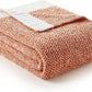 Snuggle Sac Orange Throw Blanket for Fall, Ultra Soft Warm Fall Blanket for Couch, Cozy Fuzzy Knit Microfiber Blankets and Throw Dupes for Sofa, Bed, Orange 50 x 60 inches