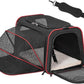 Petsfit Expandable Cat Carrier Dog Carriers,Airline Approved Soft-Sided Portable Pet Travel Washable Carrier for Kittens,Puppies,Removable Soft Plush mat and Pockets,Locking Safety Zippers