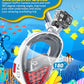 QingSong Kids Snorkel Mask Full Face, Snorkeling Set with Camera Mount, Foldable 180 Degree Panoramic View Snorkeling Gear Anti-Fog Anti-Leak