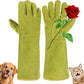 HANDLANDY Animal Handling Gloves, Bite Proof Cat Gloves, Ideal for Rose Pruning, Gardening, Falconry, Pet Grooming (Ginger yellow, 16 Inches)