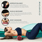 Oceanfoam Tidal Roller - Maroon, Blush & Hot Pink Marbled - Muscle Massage Foam Roller for Back Pain & Stretching - Firm & Ergonomic Wide Wave Textured - Yoga & Athletics - Full Size, 20" x 5"