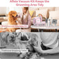 Afloia 6-in-1 Dog Grooming Kit, Pet Grooming Vacuum for Shedding, Dog Hair Vacuum with Clipper Nail Trimmer Grinder, Pet Brush Groomer at Home, Low Noise Cats Hair Remover, 1.5L Dust Cup, Pink