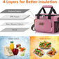 Lifewit Medium Lunch Bag Insulated Lunch Box Soft Cooler Cooling Tote for Adult Men Women, Pink 12-Can (9L)