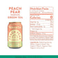 Tama Tea Sugar-Free Sparkling Green Tea, Peach Pear – Organic & Naturally Energizing – Zero Calories, Zero Carbs, Non-GMO – Antioxidant-Rich with 45mg Natural Caffeine – 12 oz Cans (12-Pack)
