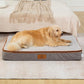 Orthopedic Memory Foam XXL Dog Bed - 6" Thick Beds for Extra Large Sized Dog - Waterproof Removable Washable Cover & Wrap-Around Zipper - Ultimate Comfort & Easy Maintenance, Light Grey