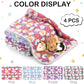 Reginary 4 Pcs Waterproof Guinea Pig Blankets Washable Small Animal Fleece Bedding Absorbent Guinea Pig Cage Liners Reusable Pet Pee Pad Sleep Mat for Hamster Ferret(Moon Star Pattern,24 x 16 Inch)