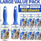 lint Rollers for pet Hair Extra Sticky Heavy Duty Lent Roller for Dog and Cat Remover for Couch Clothes Furniture Furniture Carpet Animal Fur Fuzz Mega Value Set Refills 960Sheets 8Pack
