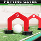 CHAMPKEY Dual-Hole Golf Putting Green Indoor with 3 Golf Putting Gates - Improves Putting Accuracy and Skill Levels Golf Putting Mat - Ideal for Indoor and Outdoor Training