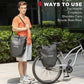 Hycline Waterproof Bike Panniers Bag: Bicycle Rear Rack Bags 28L Large Capacity with Dual Carrying Handle and Shoulder Strap for Commuting Cycling Traveling Touring Shopping - 1PC
