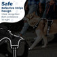 Funfox Dog Harness No Pull, Adjustable Dog Vest Harness, Super Soft Material with Vertical Handle Easy Control, Reflective Night Walking, 2 Leash Clips for Small Medium Large Size, Black, S