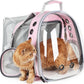 Lollimeow Cat Carrier Backpack, Bubble Expandable Backpack Carrier, Pets and Small Dogs,Airline-Approved, Designed for Travel, Hiking, Walking & Outdoor Use (Square Back Expandable-Pink)