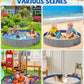 YSJILIDE Portable Dog Pool PVC Pet Swimming Pool Bathtub Collapsible Dog Pool, Hard Plastic Pool for Pets to Swim and Bath (M-39"x 12" Dark Grey)