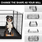 PJYuCien Dog Playpen Plus Storage Bag, 32" H 8 Panels Puppy Pen with Square Bottom, Heavy Duty Dog Fence for Puppies/Small Dogs
