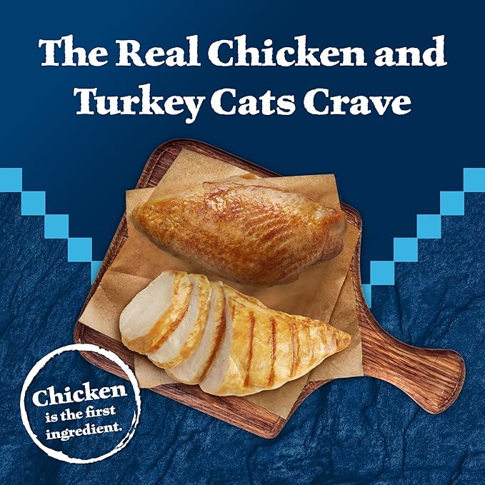 Blue Buffalo Wilderness Wild Delights Minced Natural Wet Cat Food, Chicken & Turkey in Tasty Gravy, 5.5-oz. Cans, 24-Pack
