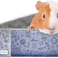 Paw Inspired Critter Box Washable Cage Liner with Raised Sides, Fleece Bedding with Waterproof Bottom, Edge Protected Pee Pads for Guinea Pigs, Rabbits, Hamsters, Small Animals (Midwest Size)