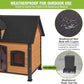 GUTINNEEN Dog House Outdoor with Strong Metal Frame Insulated Dog Kennel for Small Medium Large Dogs Puppy Cage for Winter Weatherproof