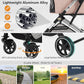 Medium Dog Stroller, Kenyone Pet Stroller for Medium Dogs Up to 55lbs, Lightweight Aluminum Frame, One Click Folding, Large Cat Stroller with No Zip Entry, Detachable Mesh, Multiple Pockets