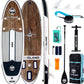 TRUISLAND Inflatable Paddle Board, Stand Up Paddle Board with Backpack, Non-Slip Thickened Deckpad, Waterproof Phone Case, Leash, Paddle, Hand Pump