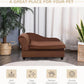 PawHut Luxury Fancy Dog Couch with Hidden Storage, Small Dog Sofa Bed with 2" Soft Foam, Modern Pet Furniture for Puppies & Little Breeds, Brown