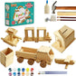 Kraftic Woodworking Building Kit for Kids and Adults, with 6 Educational Arts and Crafts DIY Carpentry Construction Wood Model Kit Toy Projects for Boys and Girls
