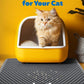 35" x 30" Cat Litter Mat - Ultra-Large Litter Box Mat with Double Layers, Urine-Proof and Non-Slip Litter Trapping Mat, Easy to Clean Kitty Litter Mats for Floor, Scatter Control, Grey