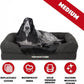 The Dog’s Bed, Medium Black Faux Fur 30x23.5, Memory Foam, Pain Relief: Arthritis, Hip & Elbow Dysplasia, Post Surgery, Lameness, Supportive, Calming, Washable Cover, Veterinary Approved