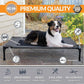 K&H Pet Products Outdoor Elevated Dog Cot, Breathable Cooling Elevated Cot Hammock Pet Bed for Large Dogs, Washable Mesh Cover, Raised Metal Frame, Collapsible, Portable - Large 42 X 30in Charcoal