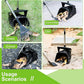 Pooper Scooper Large Swivel Bin & Rake & Spade with 20 Waste Bags and 1 Hook, 39.3" Long Handle Metal Dog Pooper Scooper for Yard, Easy to Clean Pet Waste Use on Grass, Dirt, Gravel or Flats
