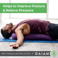 Gaiam Yoga Bolster - Long, Rectangular Meditation Pillow - Supportive Cushion for Restorative Yoga and Sitting on the Floor - Built-In Carrying Handle - Machine Washable Cover'