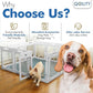 Clear Dog Playpen Indoor, Effectively Relieves Pet Anxiety, Suitable for Most Dogs, White