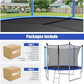 GYMAX Trampoline, 8FT 10FT 12FT 14FT 15FT 16FT Recreational Trampolines w/Safety Enclosure Net & Ladder - ASTM Certificated, Outdoor Trampoline for Kids and Adults
