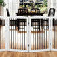 Freestanding Pet Gate - Foldable Wooden Dog Gate, 80 Inch Wide, 4 Panels, White