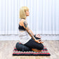 Leewadee Meditation Cushion Set – 1 Round Zafu Meditation Pillow and 1 Square Roll-Up Zabuton Meditation Mat, Pillows Bundle Filled with Kapok