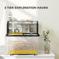 PawHut Large Hamster Cage with 12" Deep Tray, 2 Tier Gerbil Cage with Tube System, Water Bottle, Ramp, Feeding Bowl, 23" x 17" x 22", Black