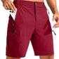 Pudolla Men's Hiking Cargo Shorts 9" Lightweight Outdoor Work Shorts for Men Travel Golf Camping Casual with 5 Zipper Pockets