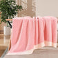 NEXHOME PRO Soft Blankets Pink Twin Size, Cozy Throw Blanket for Couch, Warm Reversible Knit Blanket for Women, Fuzzy Lightweight Throws for Sofa, Bed, Picnic, Heather Hot Pink, 60 x 80 inches