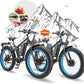 52V Electric Bike for Adults, 38MPH 26” Fat Tire Dirtbike 6000W Peak, AWD Ebike Dual Motor,26AH Removable Battery Fast Full Hydraulic Brake