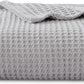 Bedsure 100% Cotton Large Throw Blanket for Couch 50x70 inches - Breathable and Soft, Waffle Weave Throw Blanket for Office, Grey