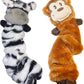 Jalousie 5 Pack Stuffingless Dog Squeaky Toys Dog Toy w/Durable Liner No Stuffing Dog Toy - Dog Toys Crinkle Paper Squeaker Toy for Medium Large Dogs (5 Pack Bungee Body Stuffingless Crinkle Paper)