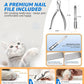 Pet Nail Clippers for Cats & Small Medium Dogs Puppies, Cat Nail Trimmer with All-Steel Material, Extra-Sharp Durable Blades, Ergonomic Handle, Professional Grooming Tool with Free Nail File